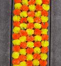 5 PC - 4.5 feet Orange Yellow Marigold Garland for Party Decoration        